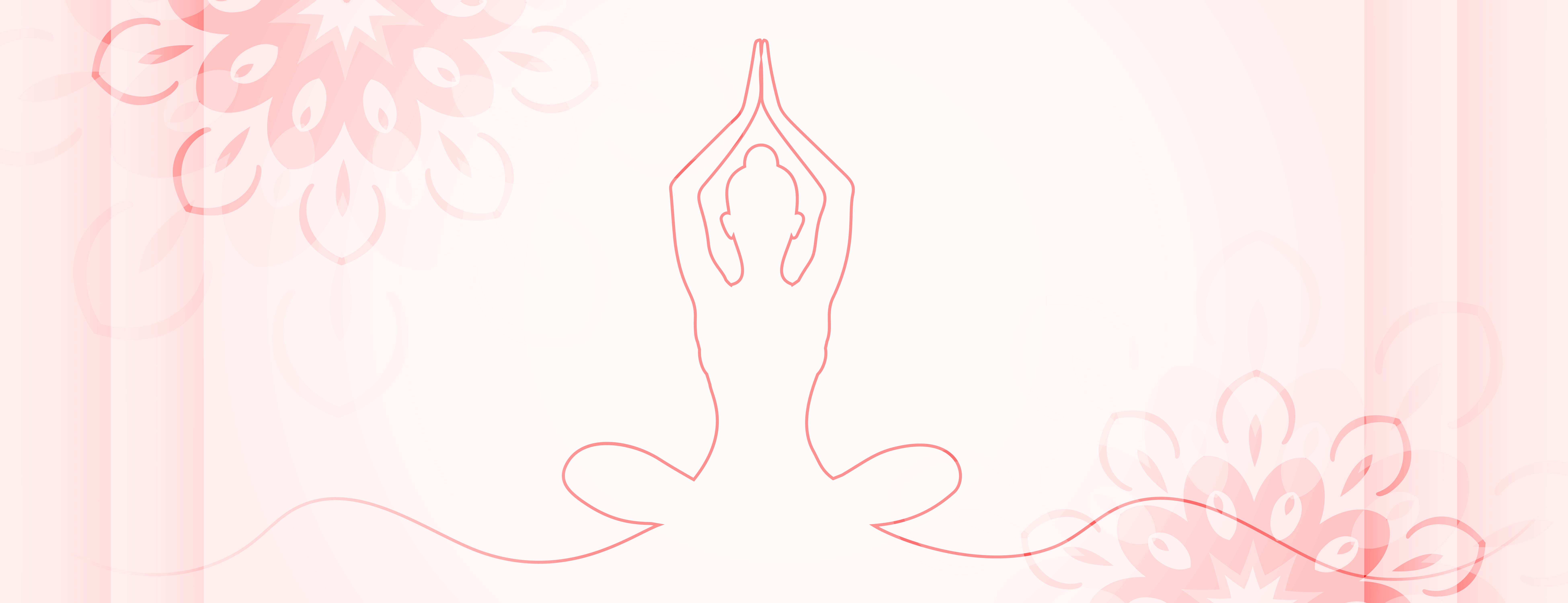 Peaceful yoga and meditation setting